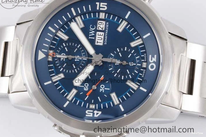 MIROTIME 1218 Aquatimer Chrono SS V6SF 1:1 Best Edition Blue Dial on SS Bracelet A Modern 7032